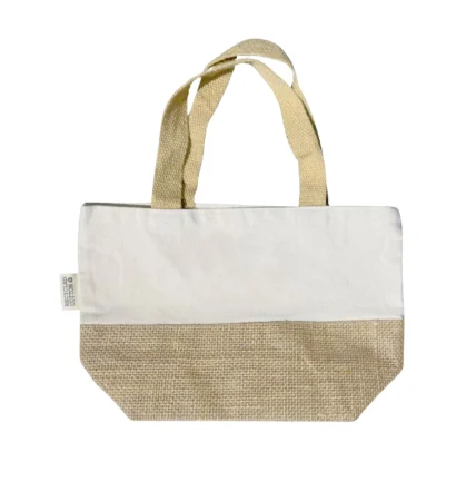 Farum Grs Certified Recycled Cotton Jute Mini Bag Natural