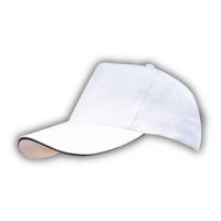 Acc 5 Panel Heavy Brushed Cotton Cap White