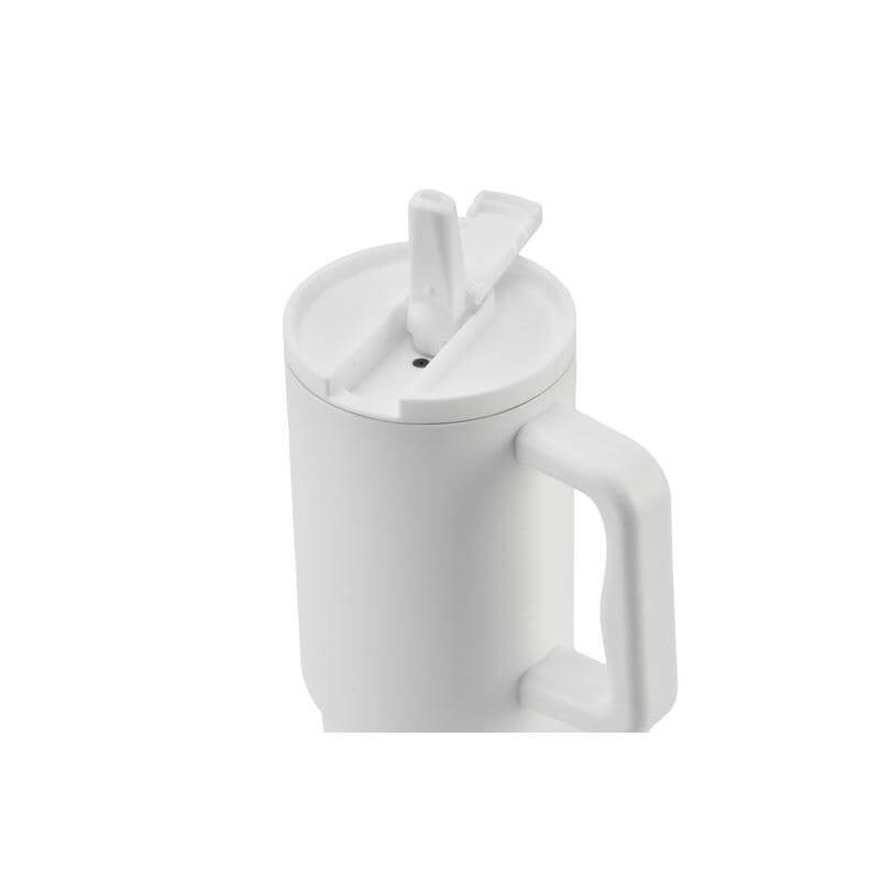 Bern 2.0 Hans Larsen Recycled Stainless Steel Tumbler With Straw Lid White 1