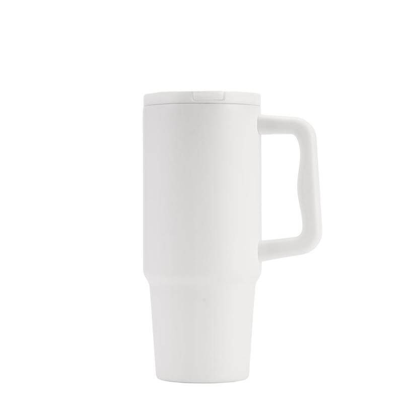 Bern 2.0 Hans Larsen Recycled Stainless Steel Tumbler With Straw Lid White 3