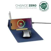 Blace Change Zero Recycled Pu 15w Wireless Mousepad & Desk Organizer