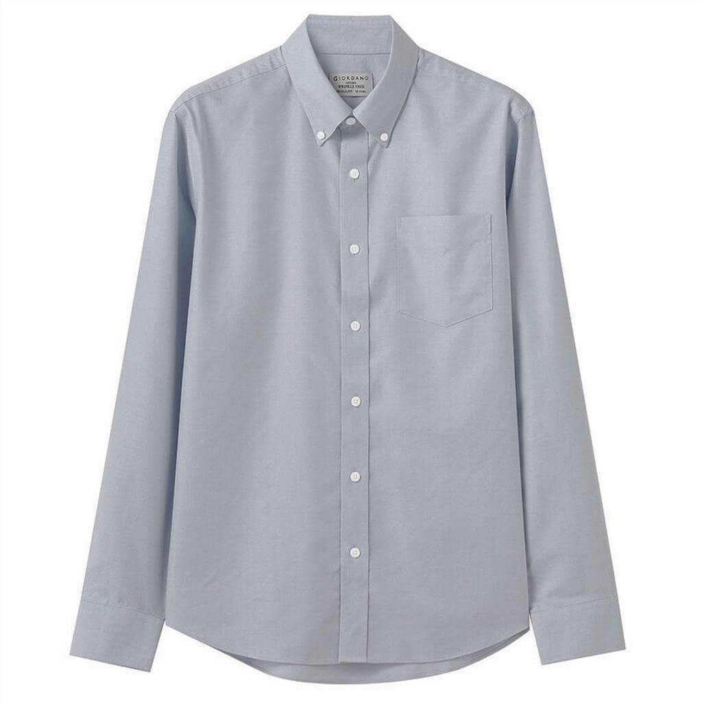 Giordano Full Sleeve Men's Formal Shirt Grey