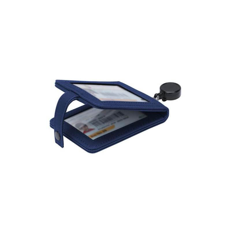 Koln Santhome Id Cardholder With Reel Badge Navy Blue 5
