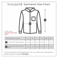 Oxford Santhome Men's Business Wrinkle Free Formal Shirt Size Chart
