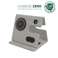 Plana Change Zero Recycled 3 In 1 Wireless Charger Station Grey
