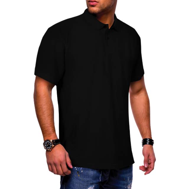 Santhome Shield Polo Shirt With Heiq Viroblock Tech (anti Viral) Black