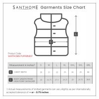 Santhome Rpet Puffer Vest Size Chart