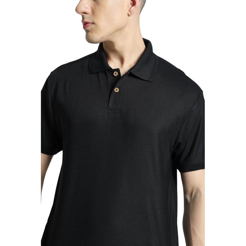Santhome Terra Recycled Polo Shirt Black