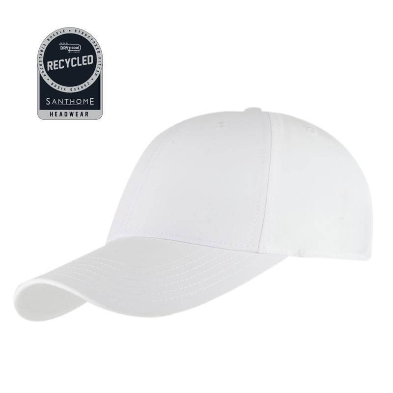 Ultra Santhome Rpet 6 Panel Dryncool® Sport Cap White